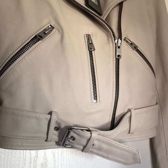 Allsaints Balfern leather jacket Size 0 - Picture 8 of 9